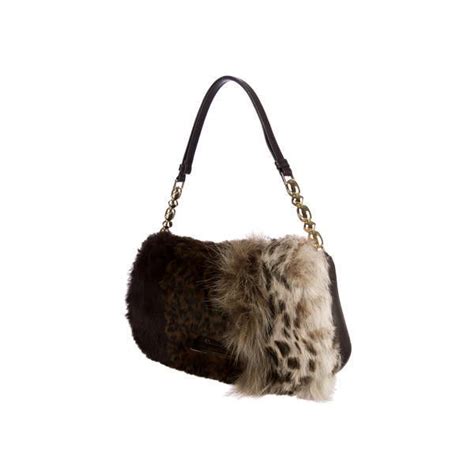 Christian Dior Fur Malice Shoulder Bag .